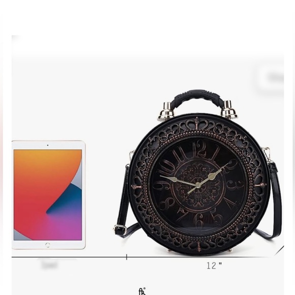 SD SOLD SOLD NWT Steampunk Crossbody Large Shoulder Working Clock Purse - Picture 16 of 16